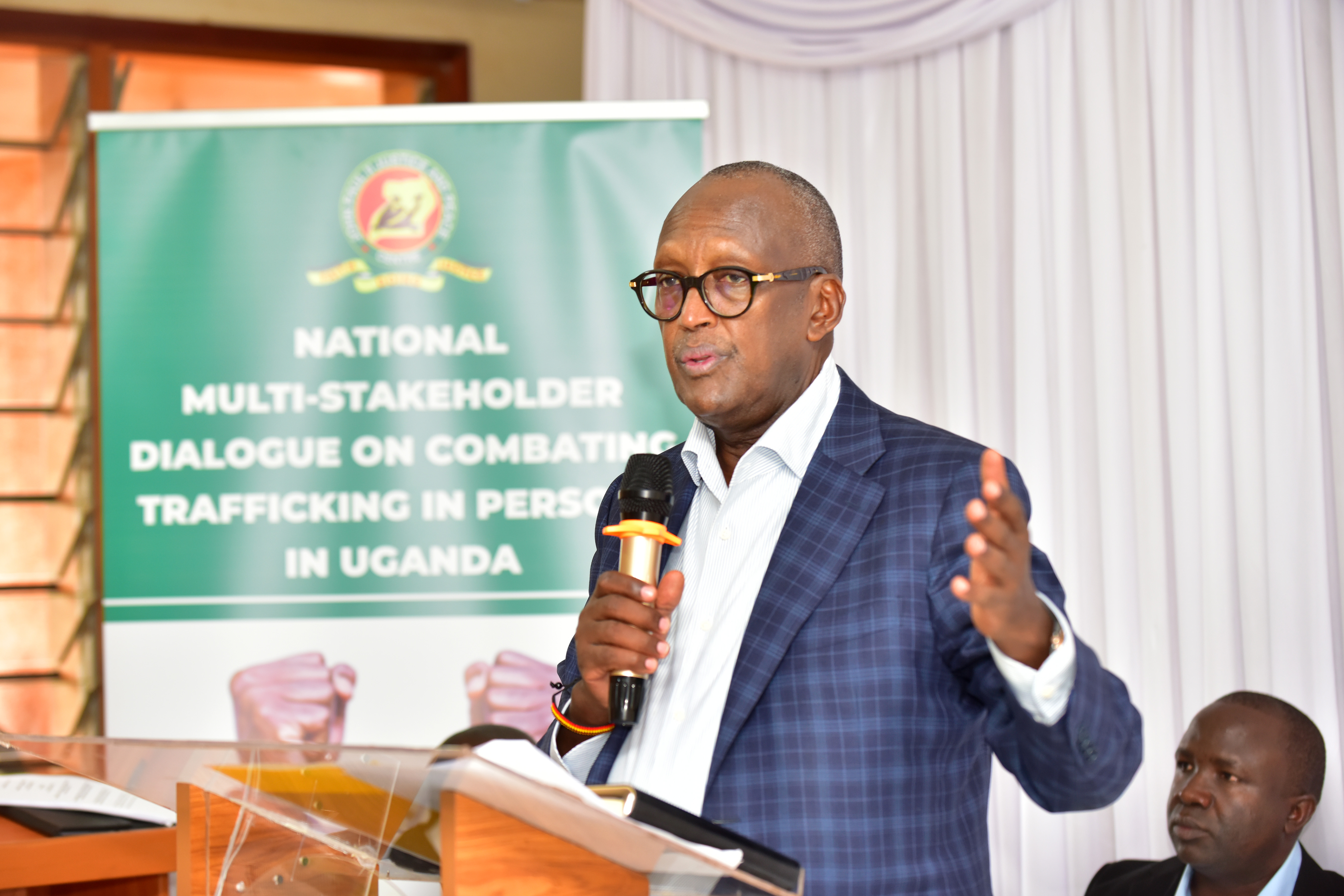 Minister of Gender, Labour and Social Development, Hon. Gen. Tumukunde, and key stakeholders have called for stronger coordination and collective action to combat trafficking in persons in Uganda during a national dialogue organised by JPIIJPC.